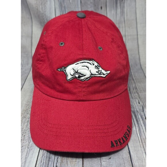 NEW Captivating Arkansas Razorbacks Adjustable Hat Cap Red Go Hogs NCAA College - Picture 1 of 7